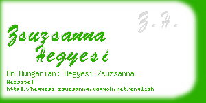 zsuzsanna hegyesi business card